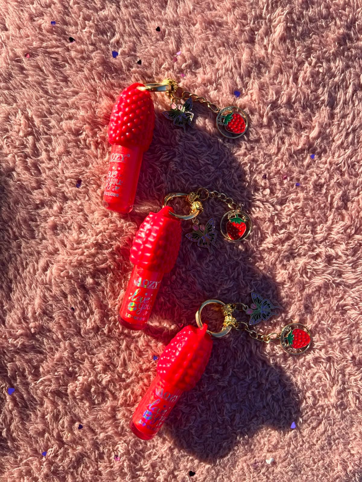 Lip Gloss rojo + Llavero❤️🔥