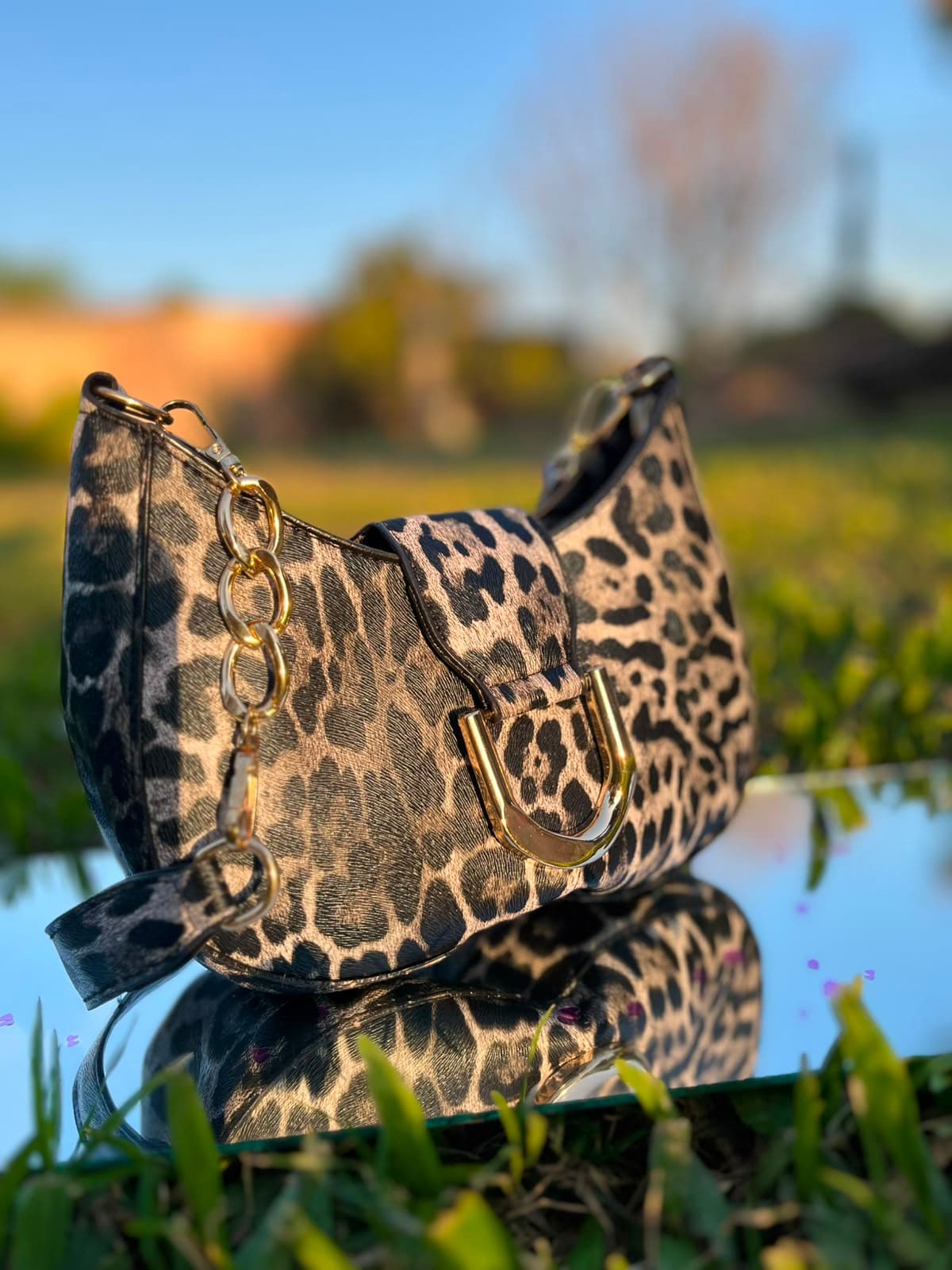 Cartera Animal Print GRIS/NEGRO🖤